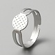 50 anello regolabile in acciaio inossidabile con 304 anelli DIY-WH0410-54-4