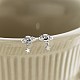 Rhodium Plated 925 Sterling Silver Micro Pave Cubic Zirconia Ear Studs for Women EJEW-P231-97P-2