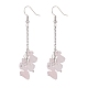 Set di gioielli con perline di quarzo rosa naturale SJEW-JS01231-06-5