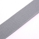 超幅広の厚手の平らなゴムバンド  ウェビング衣類縫製アクセサリー  銀  30mm X1-EC-WH0016-A-S013-1