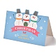クリスマスのテーマのグリーティングカード  白い空白の封筒で  クリスマスギフトカード  ライトスカイブルー  雪だるま模様  100x140x0.3mm DIY-M022-01B-3