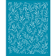 Olycraft 4x5 pollice foglie piante serigrafia per argilla polimerica serigrafia stencil riutilizzabile argilla stencil non adesivo trasferimento stencil per argilla polimerica orecchino creazione di gioielli DIY-WH0341-084-1
