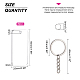 BENECREAT DIY Transparent Acrylic Keychain Clasps Making Kits DIY-BC0001-68-2