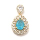 Латунные подвески с фианитами KK-I695-065G-02-1