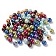 Perles de verre rondes de couleur mélangée X-HYC004-4