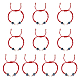 Chgcraft 10 шт. регулируемые плетеные нейлоновые браслеты с звеньями из смолы браслет от сглаза полимерные бусины с плоским узлом полуготовый браслет с латунными бусинами и прыгающими кольцами для изготовления браслетов своими руками AJEW-CA0003-89-1