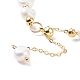 Bracelet perlé de pierres précieuses et de perles avec breloque cœur en zircone cubique BJEW-JB08167-7