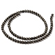 Natural Pyrite Beads Strands G-L031-4mm-01-2