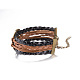 Cuir tressé bracelets multi-brins BJEW-BB15542-4
