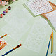 Gorgecraft 15 スタイルペット中空描画絵画ステンシル  DIYスクラップブッキング用  花と葉とハート  混合模様  ホワイト  174~262x112~149x0.5mm DIY-GF0007-43-4