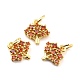 Brass Micro Pave Cubic Zirconia Charms KK-A156-11G-RS-2