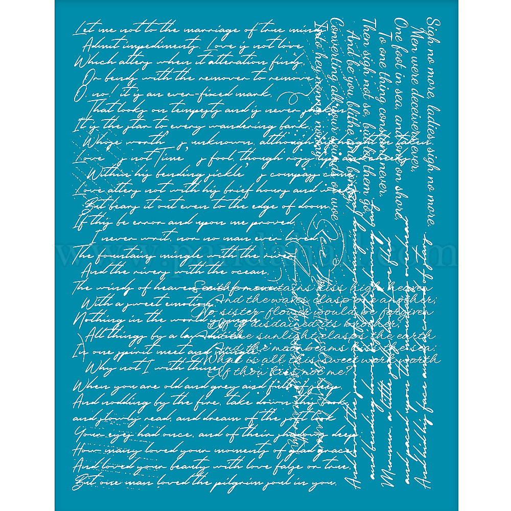 Shop OLYCRAFT Script Writting Clay Stencils English Character Non