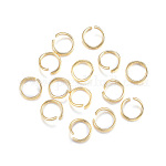 304 anelli di salto in acciaio inox, anelli di salto aperti, vero placcato oro 24k, 20 gauge, 7x0.8mm