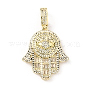 Латунные микропаве прозрачные подвески с фианитом KK-B141-04G-04