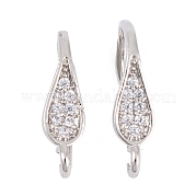 Стойки обшивки латунь кубический цирконий серьги крючки KK-S374-05P-02