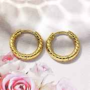 Серьги-кольца из нержавеющей стали 304 для женщин EJEW-M068-11B-G