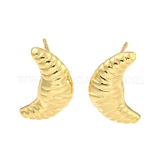 Серьги-гвоздики из латуни с реечным покрытием EJEW-C102-32G