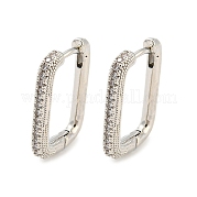 Серьги-кольца из латуни с цирконием EJEW-G363-18P