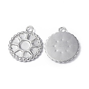 304 Stainless Steel Pendant Cabochon Setting STAS-C066-03P