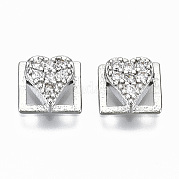 Латунь микро проложить Циркон кабошоны KK-S061-49P-C-NR