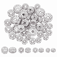 1Box 60pcs 6mm Disc Spacer Beads 316 Stainless Steel with Clear