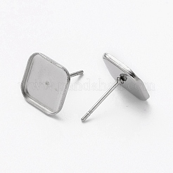 Accesorios para aretes de acero inoxidable 304 que no se deslustran&nbsp;STAS-L253-009A-P
