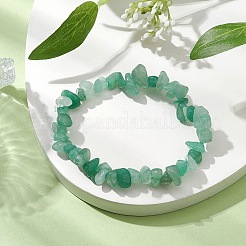 Braccialetti elasticizzati da donna con perline di avventurina verde naturale&nbsp;BJEW-JB10688-05