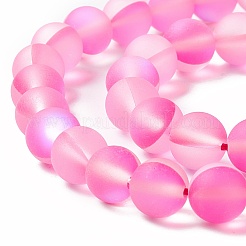 Chapelets de perles en pierre de lune synthétique&nbsp;G-E573-01B-05