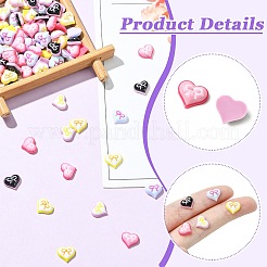100 Stück 5 Farben Harz Cabochons&nbsp;MRMJ-CJ0001-31