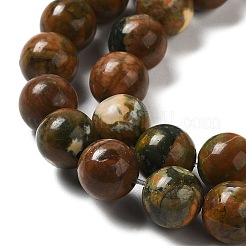 Natur Rhyolith Jaspis Perle Stränge&nbsp;G-G684-01-8mm