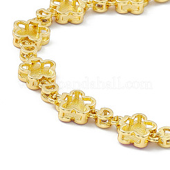 Bracelets chaîne en laiton micro pavé zircone cubique&nbsp;BJEW-P288-03G