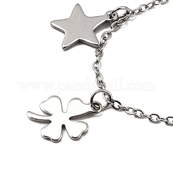 Bracelets à breloques en acier inoxydable 304&nbsp;BJEW-JB12059