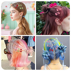 Pinces à cheveux à pression en fer émaillé&nbsp;PHAR-TADJ0001-06A