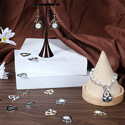 32pcs 8 styles de pendentifs en émail en alliage&nbsp;ENAM-SC0005-13A