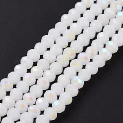 Chapelets de perles en verre électroplaqué&nbsp;EGLA-A034-J4mm-L08