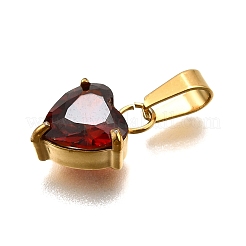 Colgantes de circonita cúbica micropavé de acero inoxidable 304&nbsp;STAS-B086-13G-01