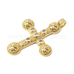 Pendenti in zirconi cubici trasparenti in micro pavè di ottone&nbsp;KK-H267-37G