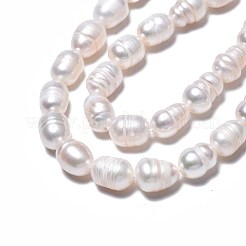 Fili di perle di perle d'acqua dolce coltivate naturali&nbsp;PEAR-N012-07A