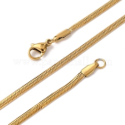 2.5 mm flache Schlangenkettenhalsketten aus 304 Edelstahl&nbsp;NJEW-P338-05G