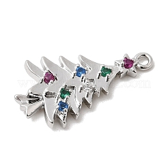 Ciondoli natalizi in ottone con micro pavé di zirconi&nbsp;KK-L258-04P-A01