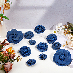 16 pz 4 stili fiori in tessuto denim&nbsp;DIY-FH0007-68B