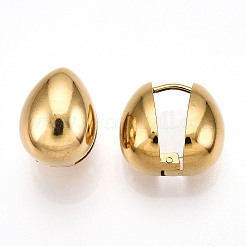 Pendientes de aro de acero inoxidable 304 con revestimiento iónico (IP)&nbsp;EJEW-C124-01A-G
