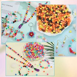 1500pcs 6 couleurs perles acryliques opaques&nbsp;MACR-SZ0001-90B