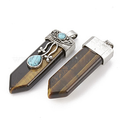Pendentifs en œil de tigre naturel&nbsp;X-G-S292-05A
