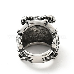 Anillo de acero inoxidable 316 con forma de caverna para el dedo&nbsp;RJEW-C030-01B-AS