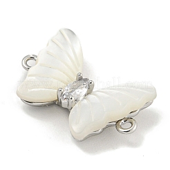 Messing Pavé klar Zirkonia Schmetterling Verbinder Charms&nbsp;KK-Q820-38P