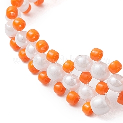 Bracciali di perline di vetro fatti a mano per le donne&nbsp;BJEW-MZ00125