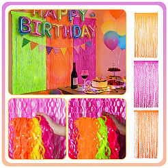 3 tenda con frange in lamina di plastica di 3 colori&nbsp;DIY-ME0003-73B