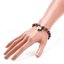 Bracelet extensible en jaspe bréchique naturel&nbsp;BJEW-JB08525-02