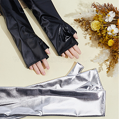 2 par de guantes largos sin dedos de poliéster de 2 colores&nbsp;AJEW-CL0006-23